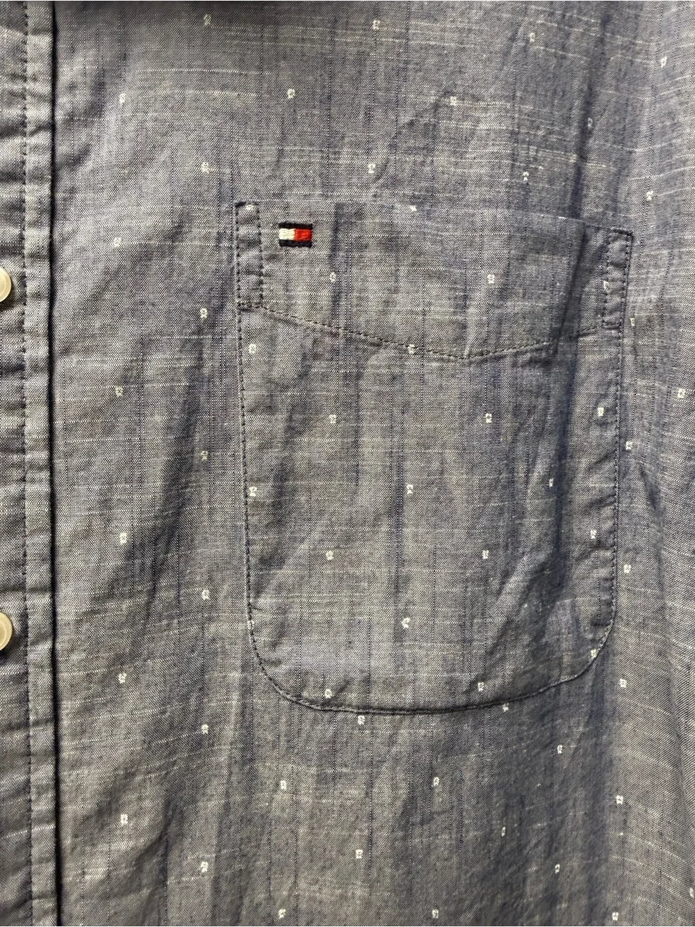 Tommy Hilfiger Light Blue Short-Sleeve Button-Down Shirt